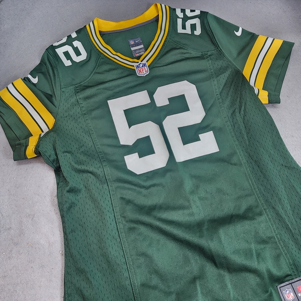 Nike Green Bay Packers Jersey Green 52 Brandenburg NFL Women Large